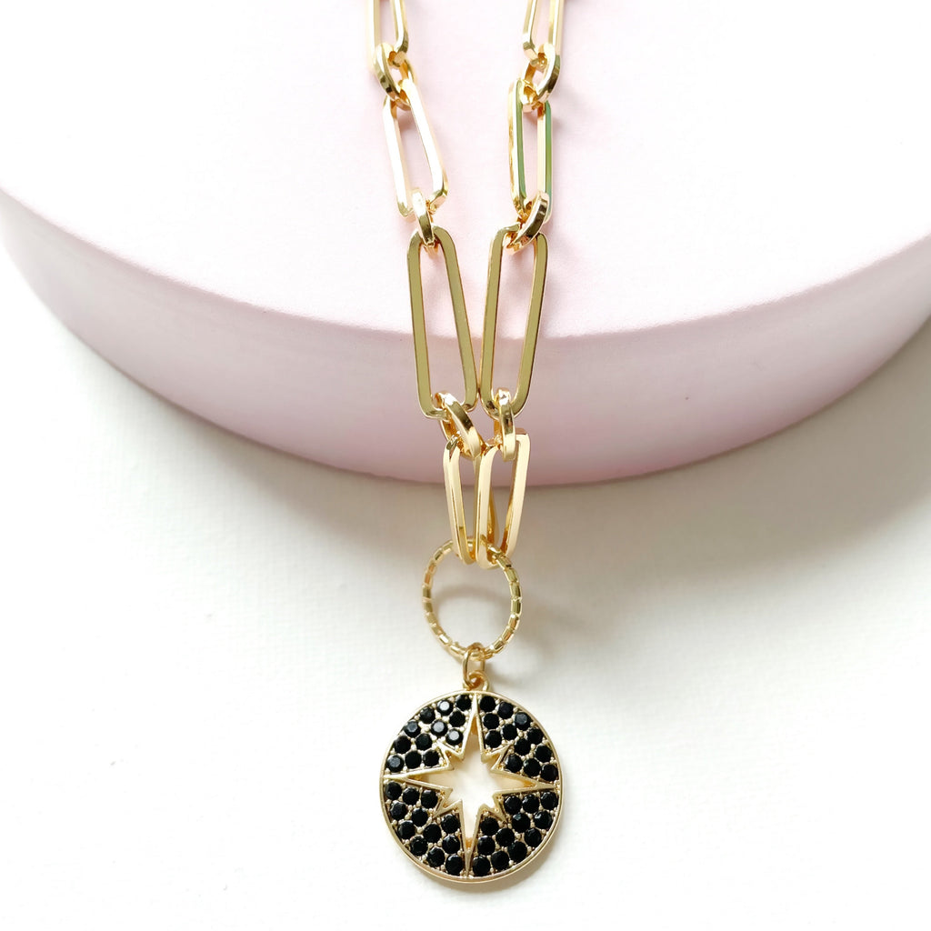 Nova Star Burst Large Link Necklace
