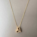 Viviana Luxe 18k Gold Plated Heart Necklace