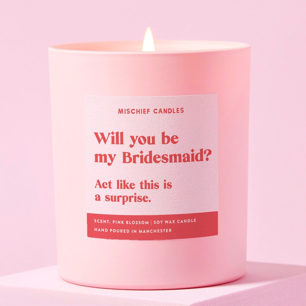 Be My Bridesmaid Gift Funny Bridesmaid Proposal Candle Act Surprised