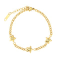 Stevie Luxe 18k Gold Plated Star Charm Bracelet
