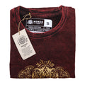 Small Stone Washed T-Shirt - Hamsa - Maroon