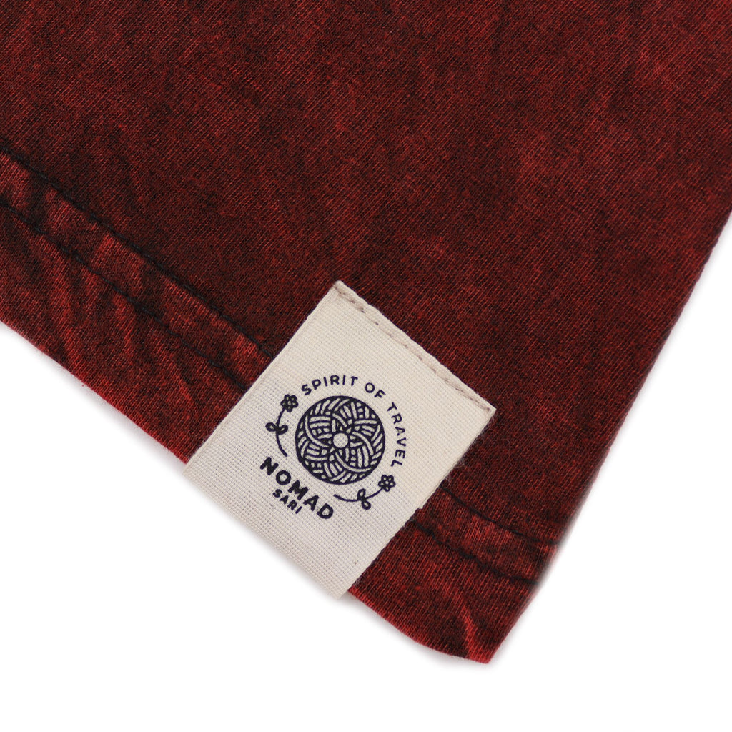 Small Stone Washed T-Shirt - Mandala - Maroon