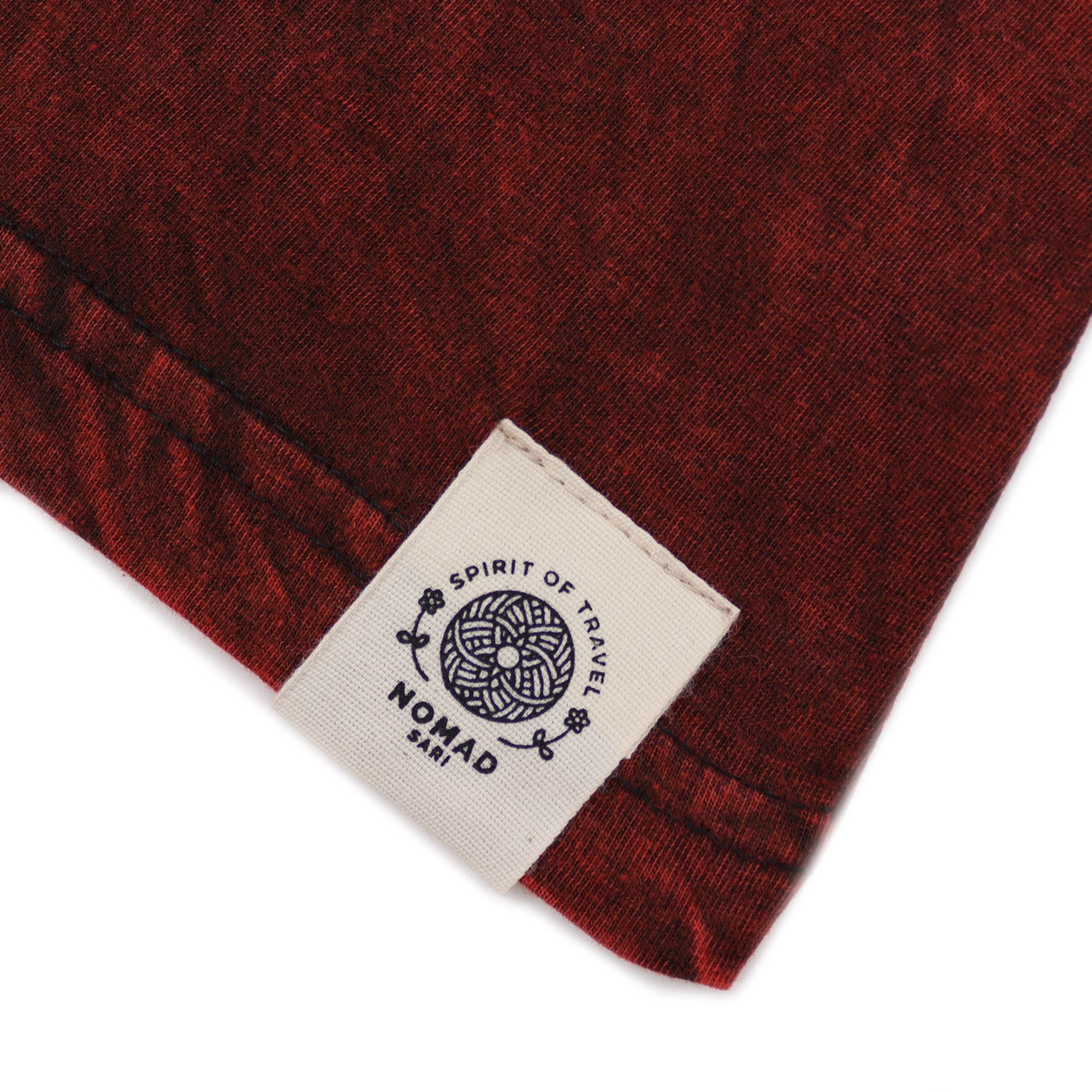 Small Stone Washed T-Shirt - Mandala - Maroon