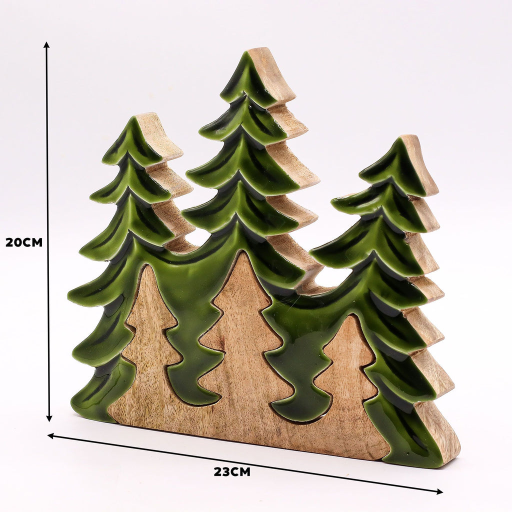 Lost in the Forrest - Three Trees 3D Wooden Decoration - 20x23cm