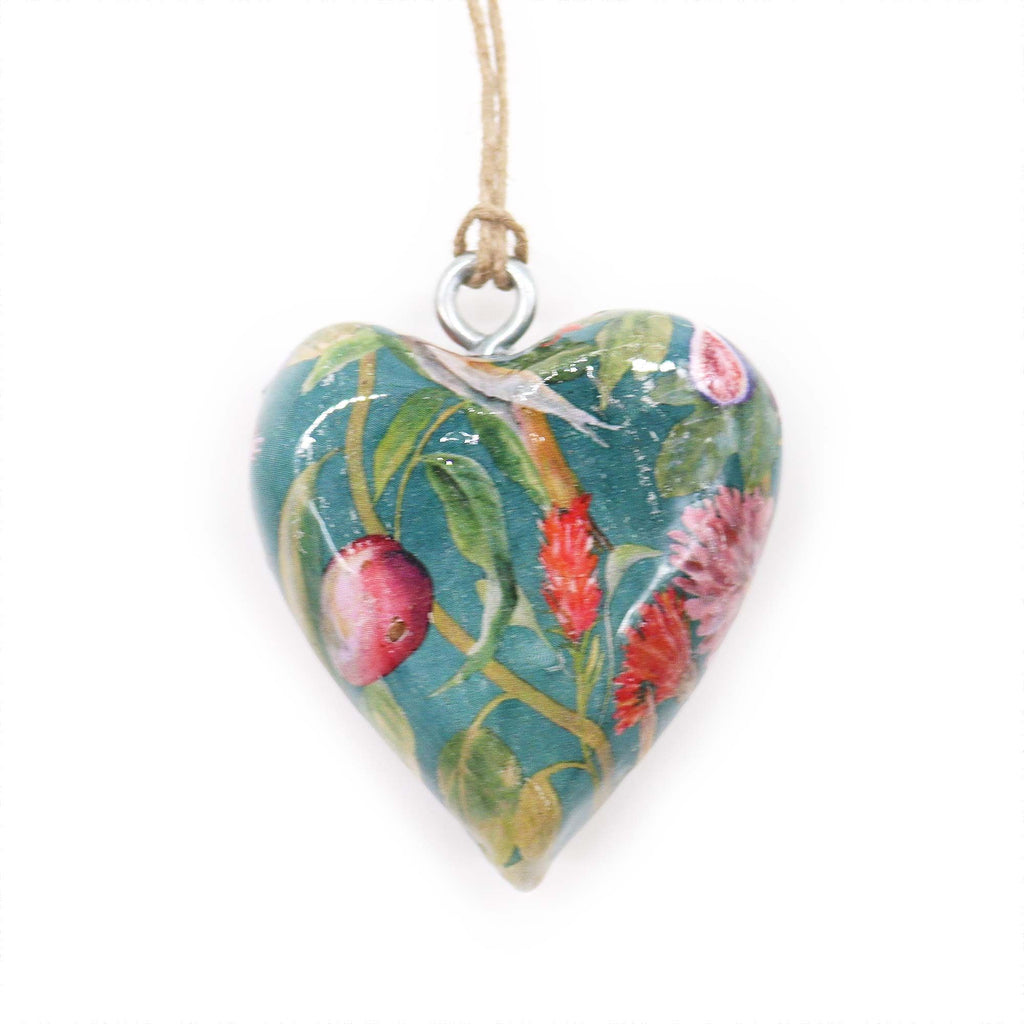 Large Decor Wood Heart -  Bird & Floral