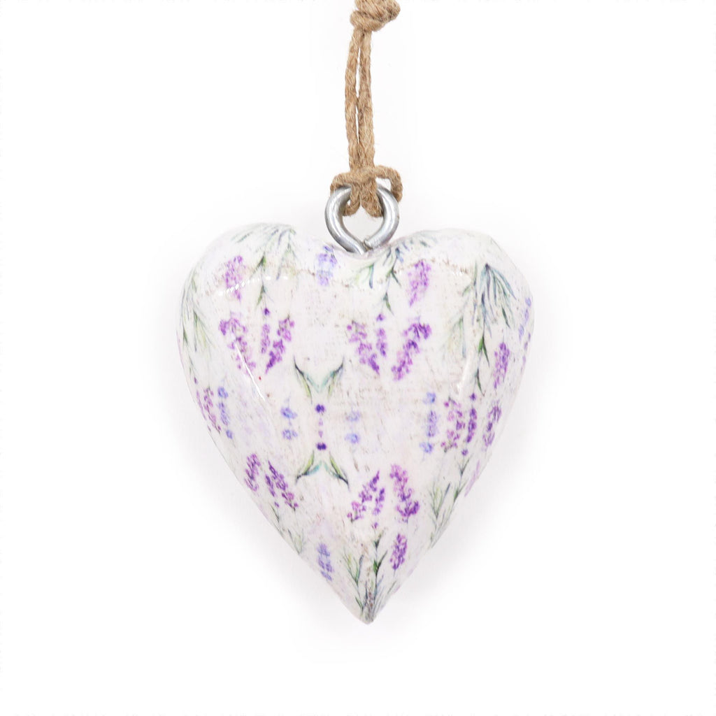 Large Decor Wood Heart -  Lavender