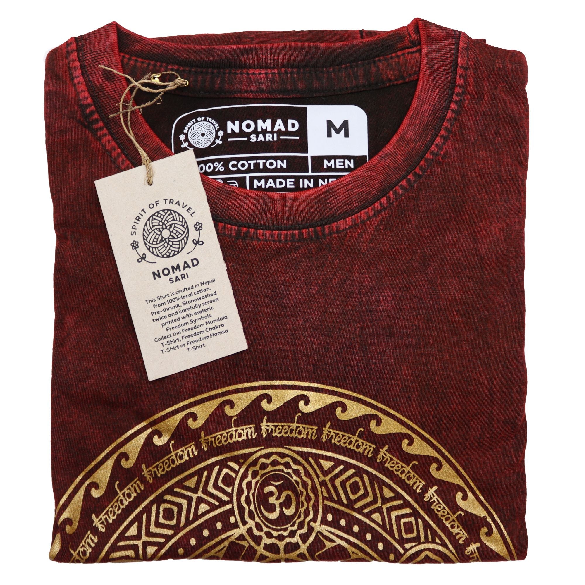 Medium Stone Washed T-Shirt - Chakra - Maroon