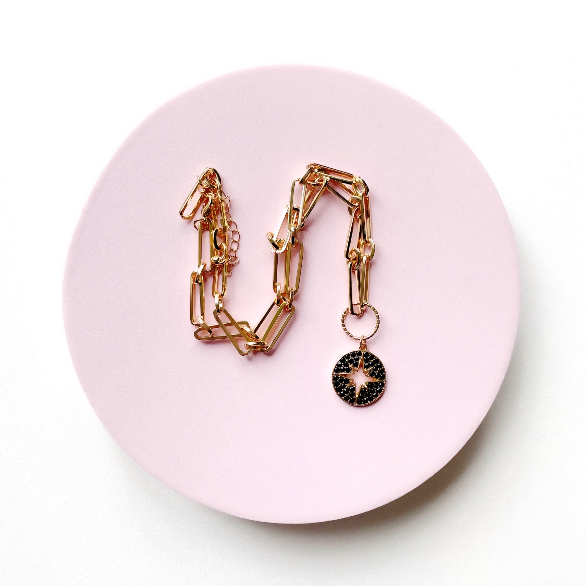 Nova Star Burst Large Link Necklace