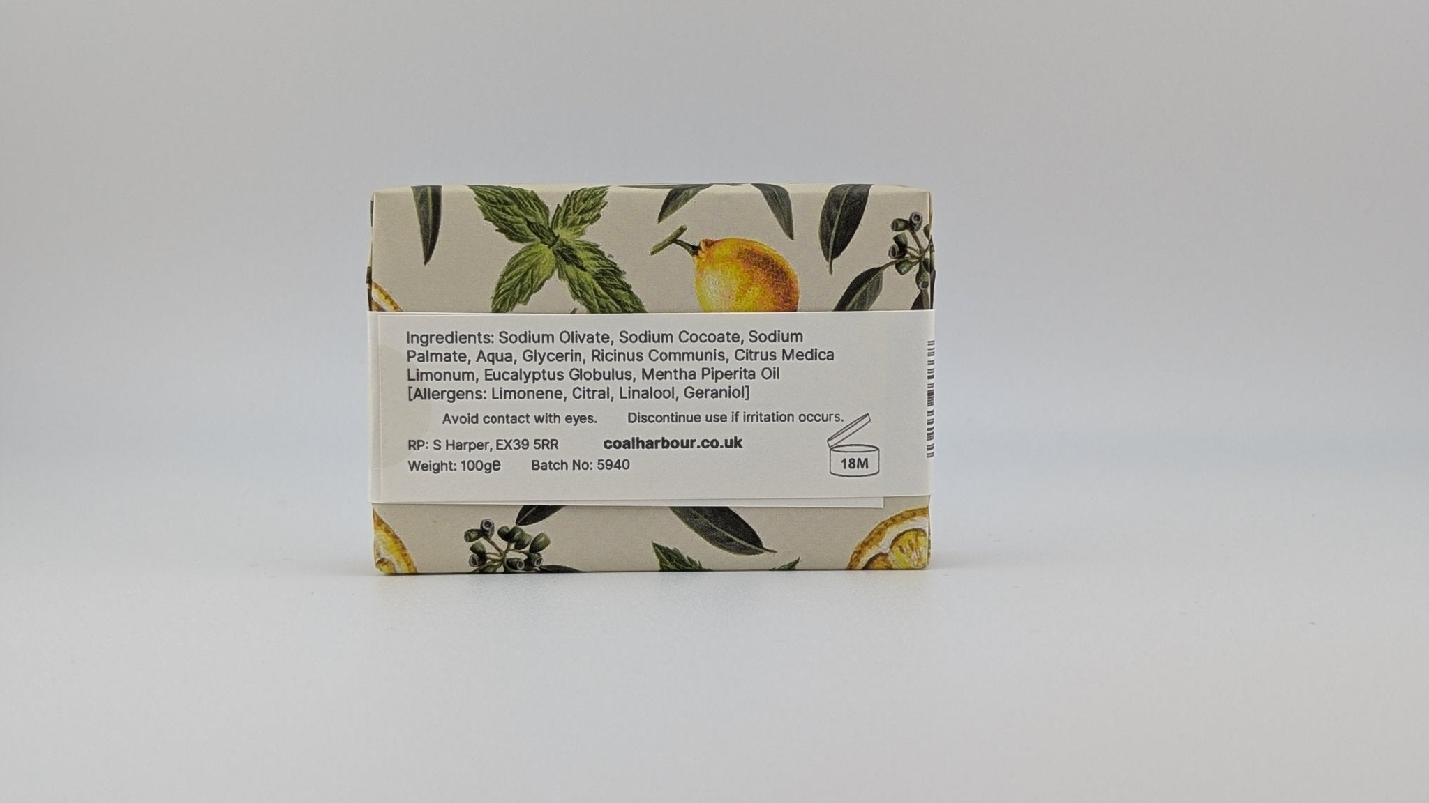 Eucalyptus, Lemon & Mint 100g Soap Bar