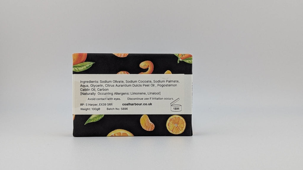Patchouli & Orange with Charcoal 100g Soap Bar
