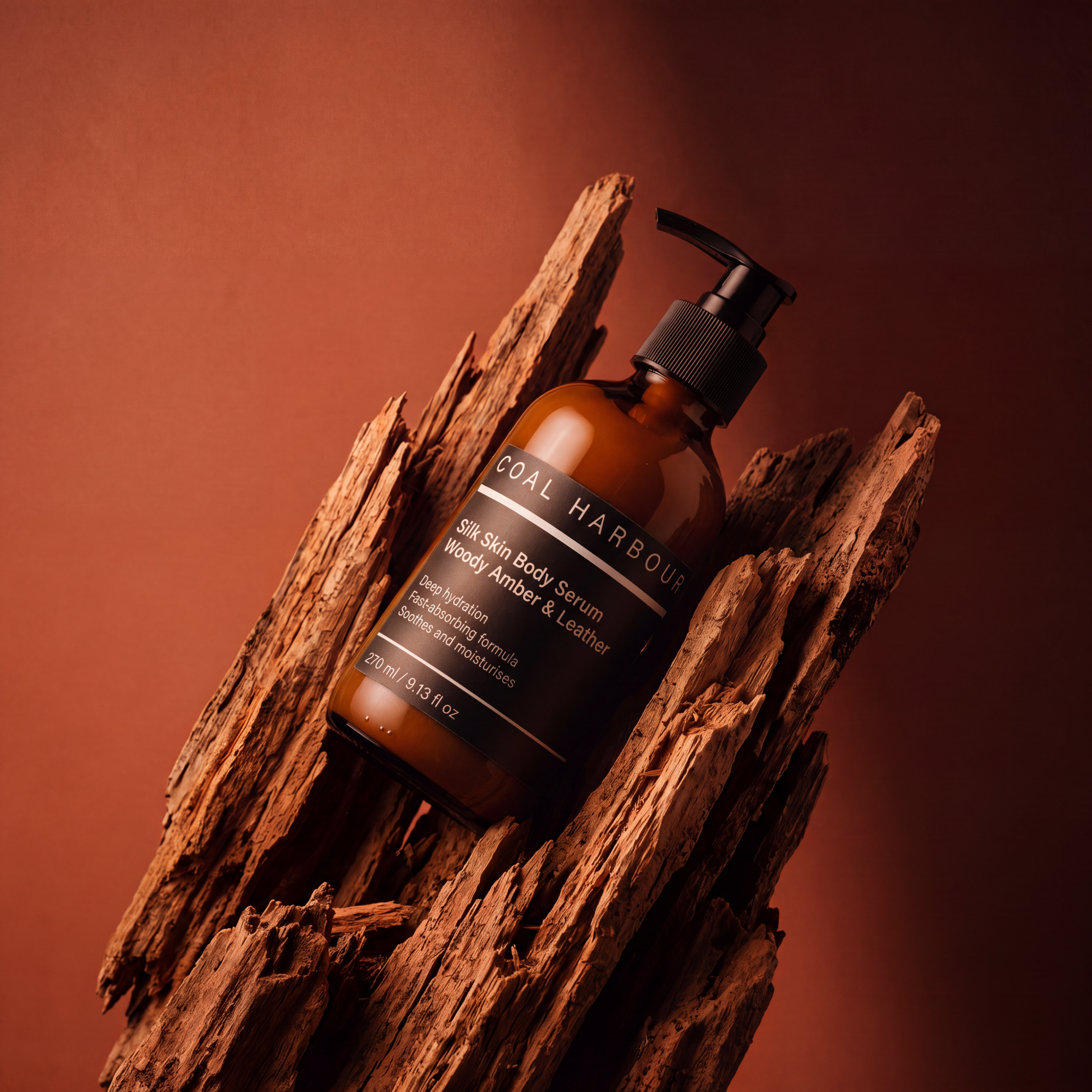 Silk Skin Body Serum - Woody Amber & Leather 270ml